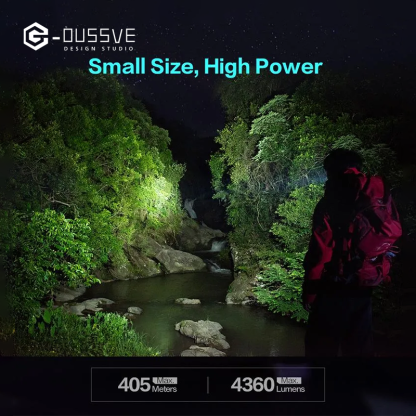 G-OUSSVE |  SK05 EDC Flat Flashlight with Power Bank, Super Bright LED Flashlight, Side Light, Spotlight, Floodlight for Hiking Outdoor
