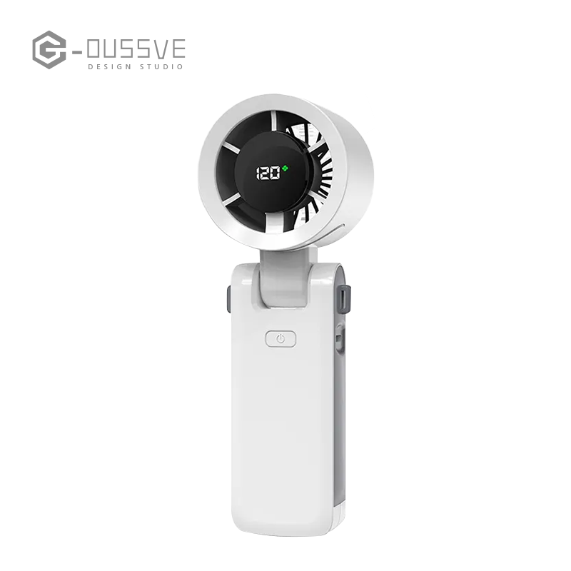 G-OUSSVE｜Global Pick USB-C Charging Portable Handheld High Speed Fan, Versatile 5-speed Airflow Wind Speed Fan, Foldable & Hanging Neck Fan Suitable for Family, Travel, and School, Boyfriend Gift, Best Friend Gifts, Camping Essentials