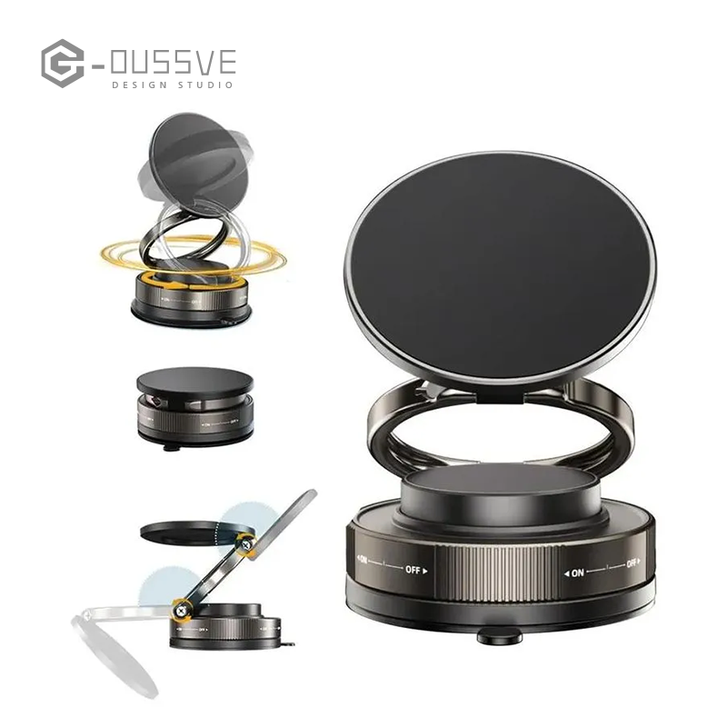 G-OUSSVE|360 Adjustable Vacuum Magnetic Phone Holder,Suction Cup Phone Mount for Magsafe, Portable Cell Phone Holder for Car, Makeup/Gym/Mirror,Fit for All iphone iphone 11 and above