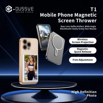 G-OUSSVE | T1 Magnetic Phone Vlog Selfie Monitor Screen Display For Selfie, Live Streaming & Content Creation Compatible for IOS&Android Mobile Phone