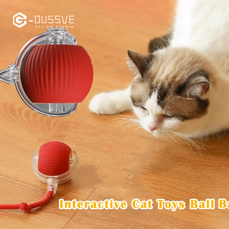 G-OUSSVE｜Interactive Cat Toys for Indoor Cats, Pet Interactive Dog Ball, Pet Smart Chase Ball, Moving Cat Toys