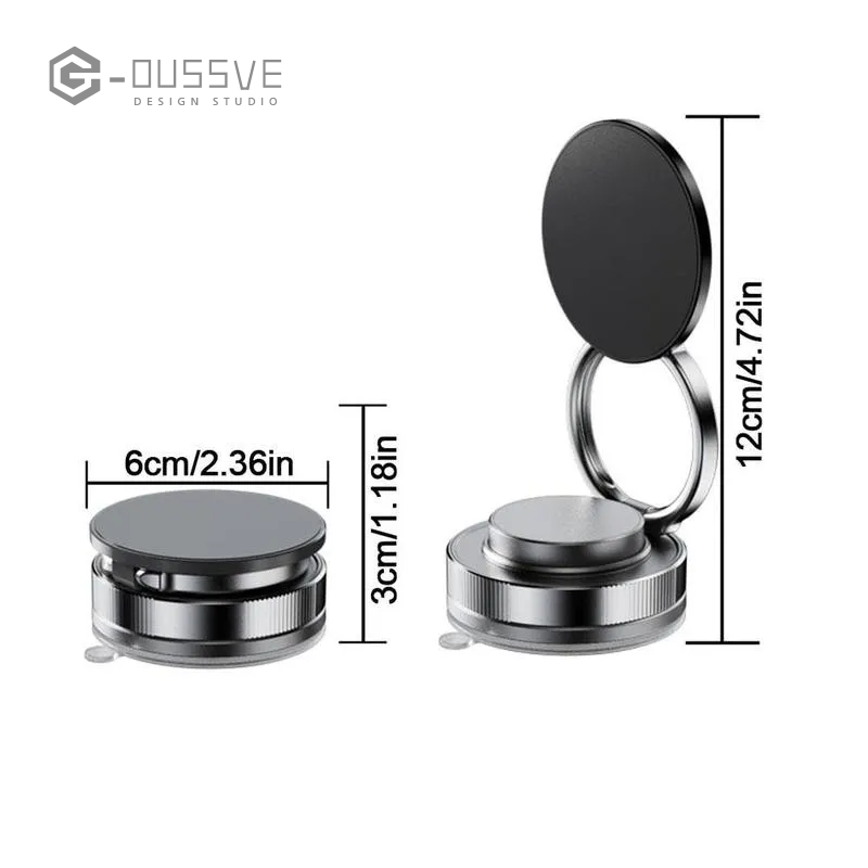 G-OUSSVE|360 Adjustable Vacuum Magnetic Phone Holder,Suction Cup Phone Mount for Magsafe, Portable Cell Phone Holder for Car, Makeup/Gym/Mirror,Fit for All iphone iphone 11 and above