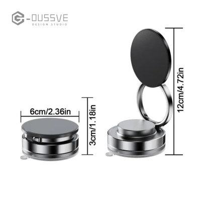 G-OUSSVE｜360 Adjustable Vacuum Magnetic Phone Holder,Suction Cup Phone Mount for Magsafe, Portable Cell Phone Holder for Car, Makeup/Gym/Mirror,Fit for All iphone iphone 11 and above
