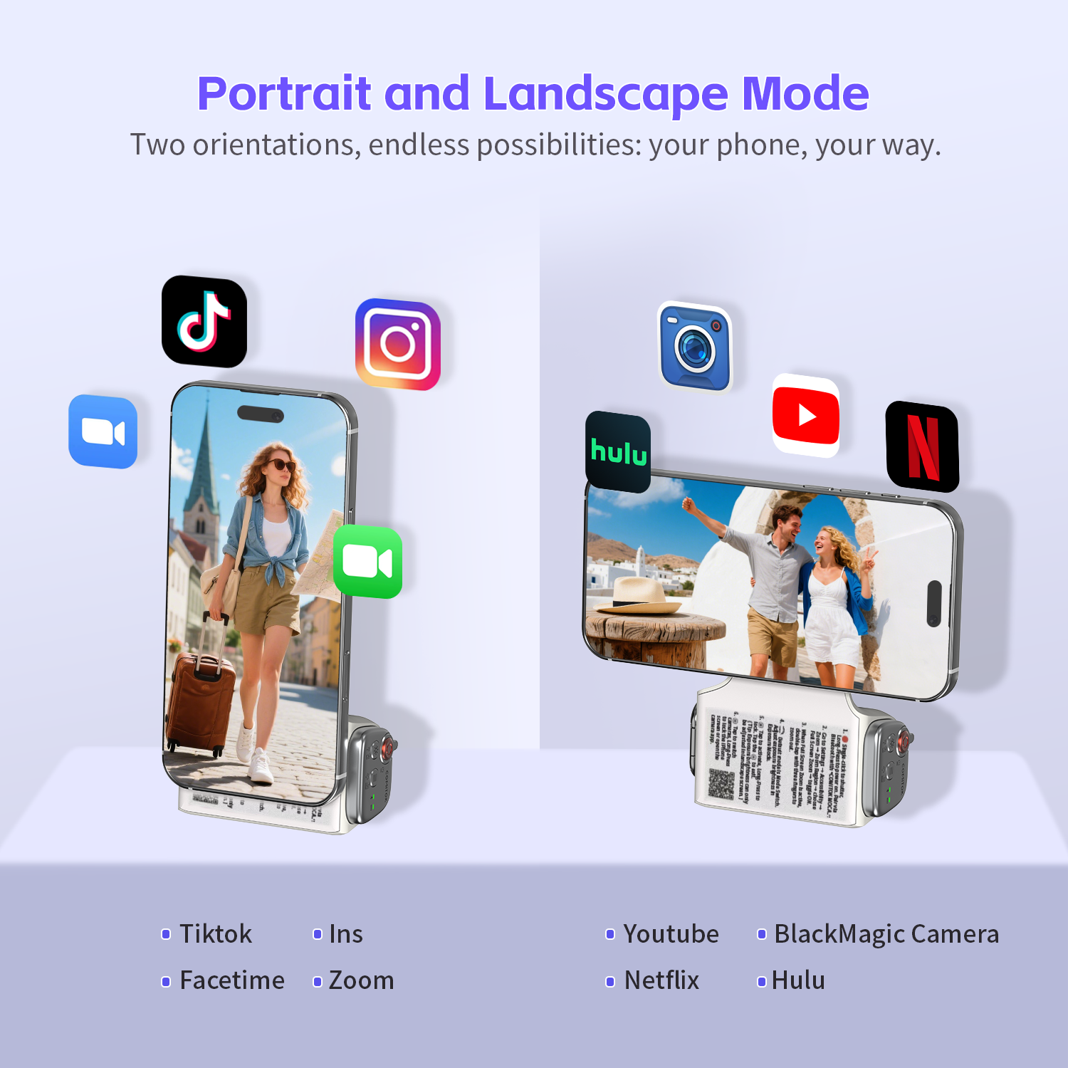 G-OUSSVE | Handheld Grip Phone Stand Camera Assistant with LED Fill Light 2-in-1, Compatible with iOS 26/iOS 18, Ergonomic Grip, One-Tap Camera, Rechargeable Remote, Ideal for Thanksgiving & Christmas Gift for Photography Enthusiasts