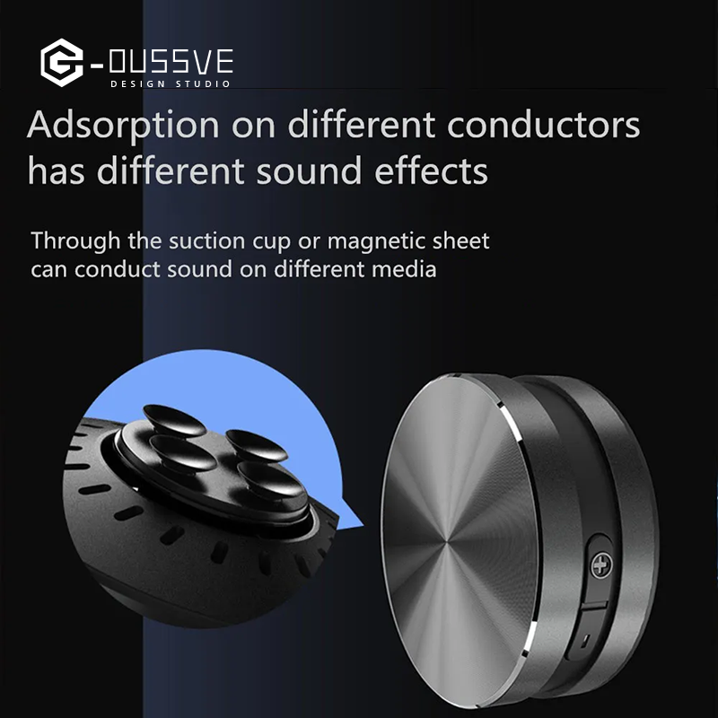 G-OUSSVE | Bone Conduction Speaker - Portable Magnetic Bluetooth Speaker, Wireless Bluetooth Mini Speakers 