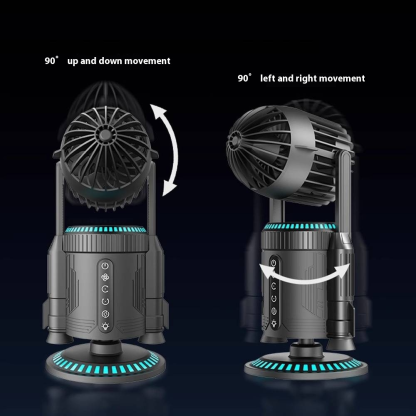 G-OUSSVE Rocket Desktop Fan Multifunctional Creative RGB Colorful Silent Fan Dual Drive Spray System Ornament Fan