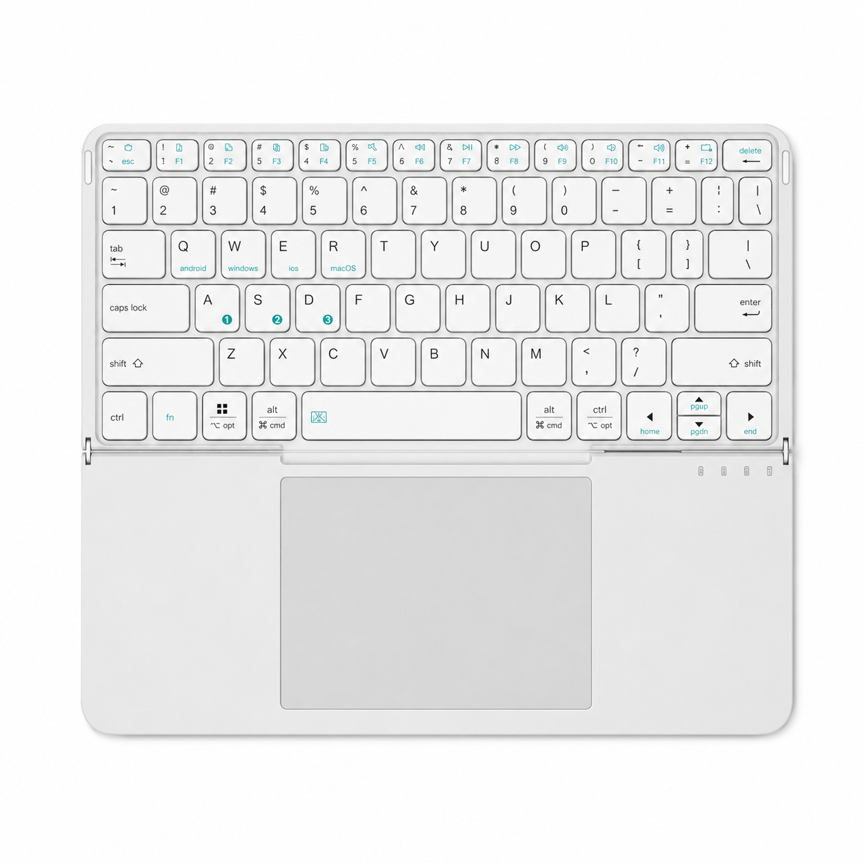 G-OUSSVE Portable Wireless BT Foldable Keyboard New Detachable Leather Stand for Tablet Phone Touch Typing Mini Keyboard with Ergonomic Design , External Keyboard, Ergonomic Keyboard Pad 