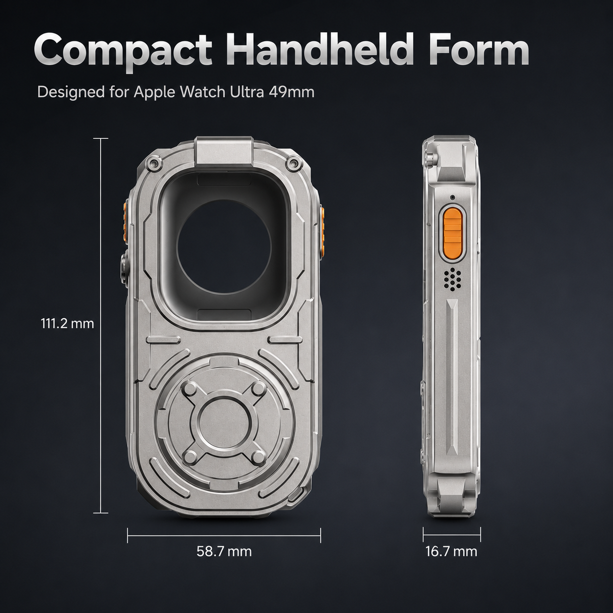 G-OUSSVE Repod Ultra 49mm Zinc Alloy Handheld Controller Case for Apple Watch Ultra 1/2/3