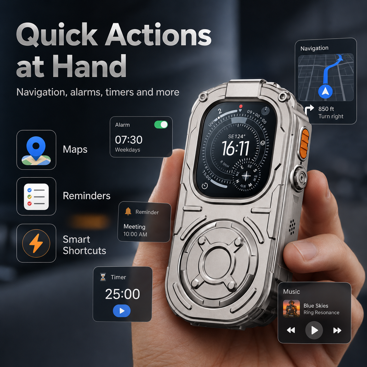 G-OUSSVE Repod Ultra 49mm Zinc Alloy Handheld Controller Case for Apple Watch Ultra 1/2/3