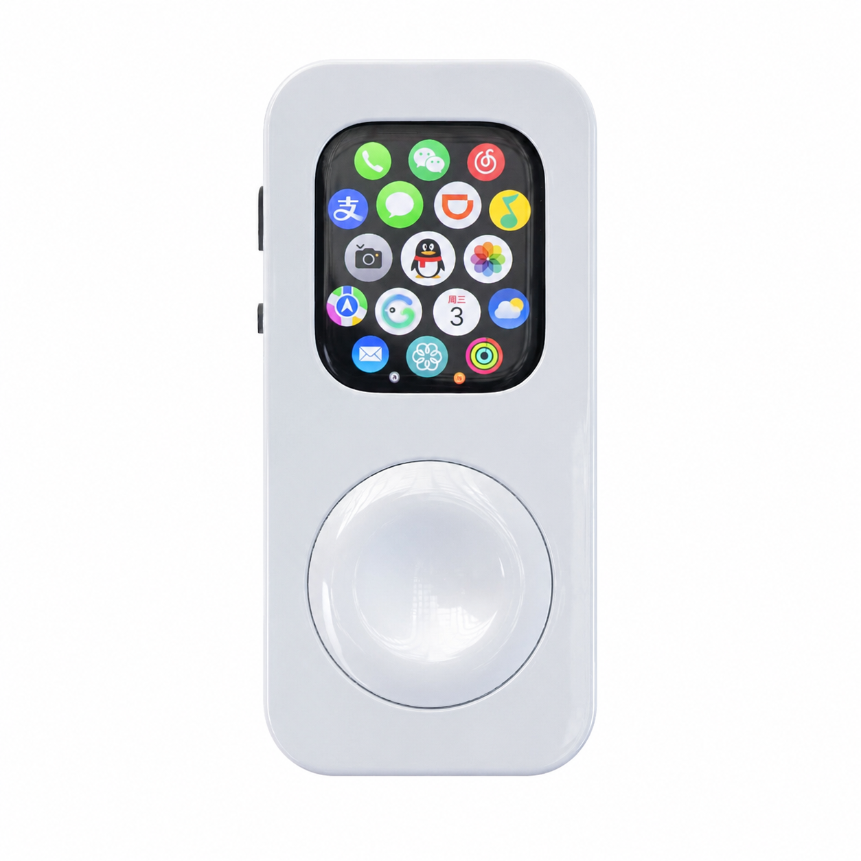 G-OUSSVE Retro Click-Wheel Metal Case for Apple Watch – iPod-Inspired Handheld Conversion