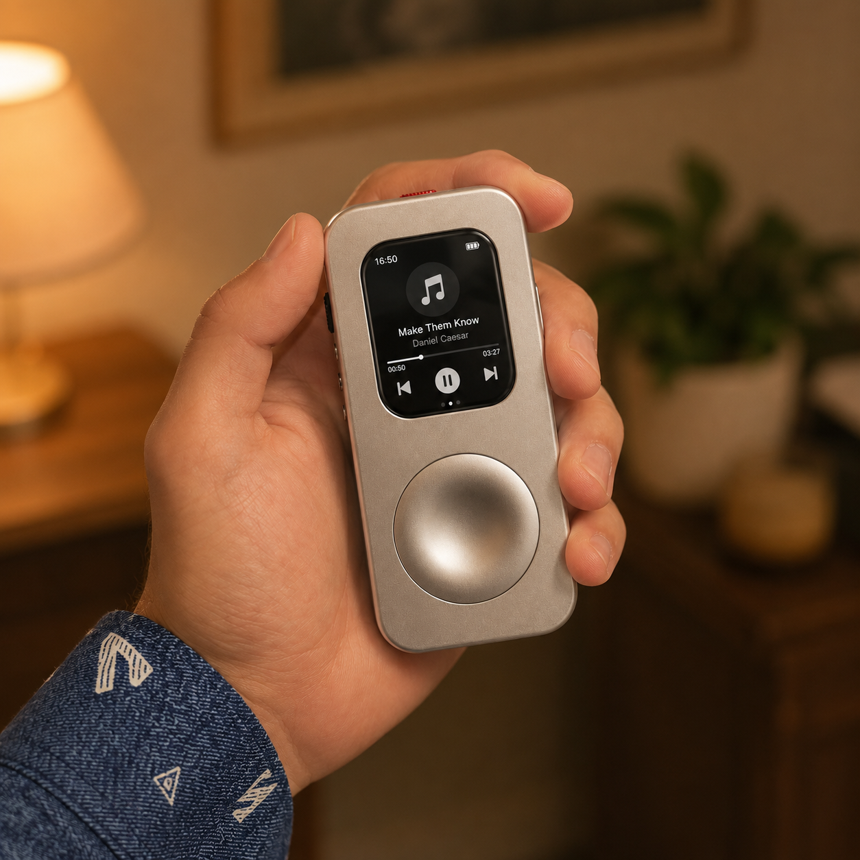 G-OUSSVE Retro Click-Wheel Metal Case for Apple Watch – iPod-Inspired Handheld Conversion