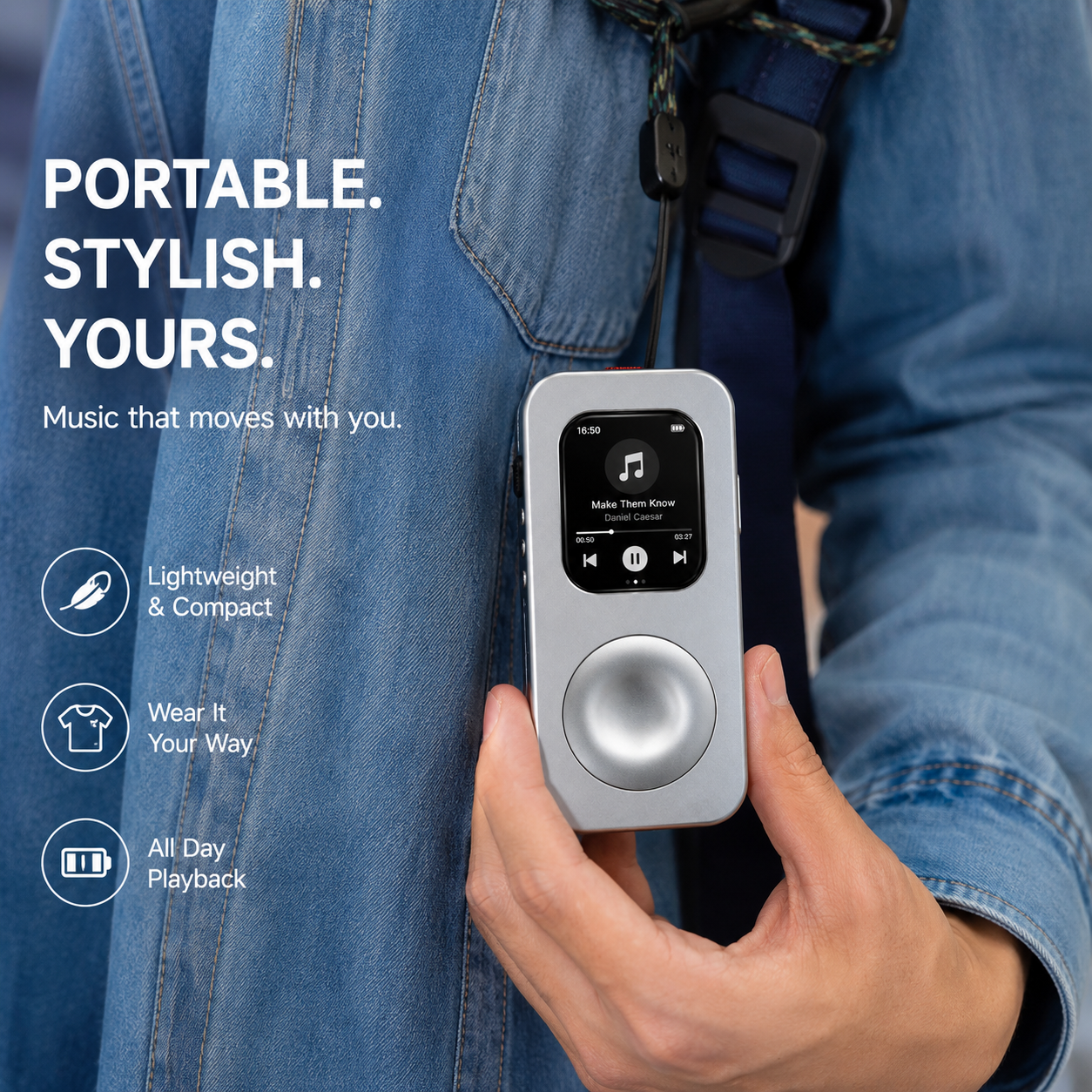 G-OUSSVE Retro Click-Wheel Metal Case for Apple Watch – iPod-Inspired Handheld Conversion