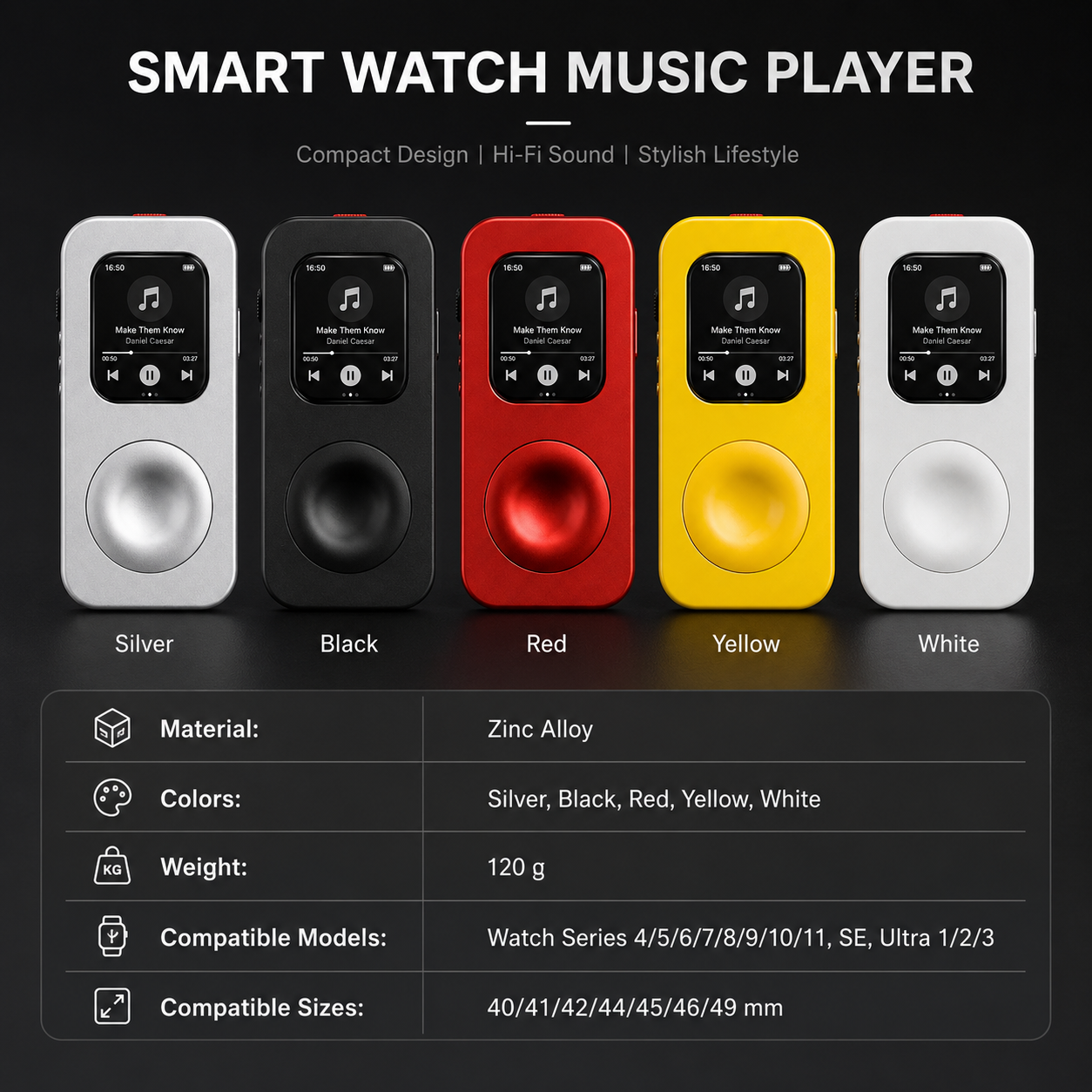 G-OUSSVE Retro Click-Wheel Metal Case for Apple Watch – iPod-Inspired Handheld Conversion