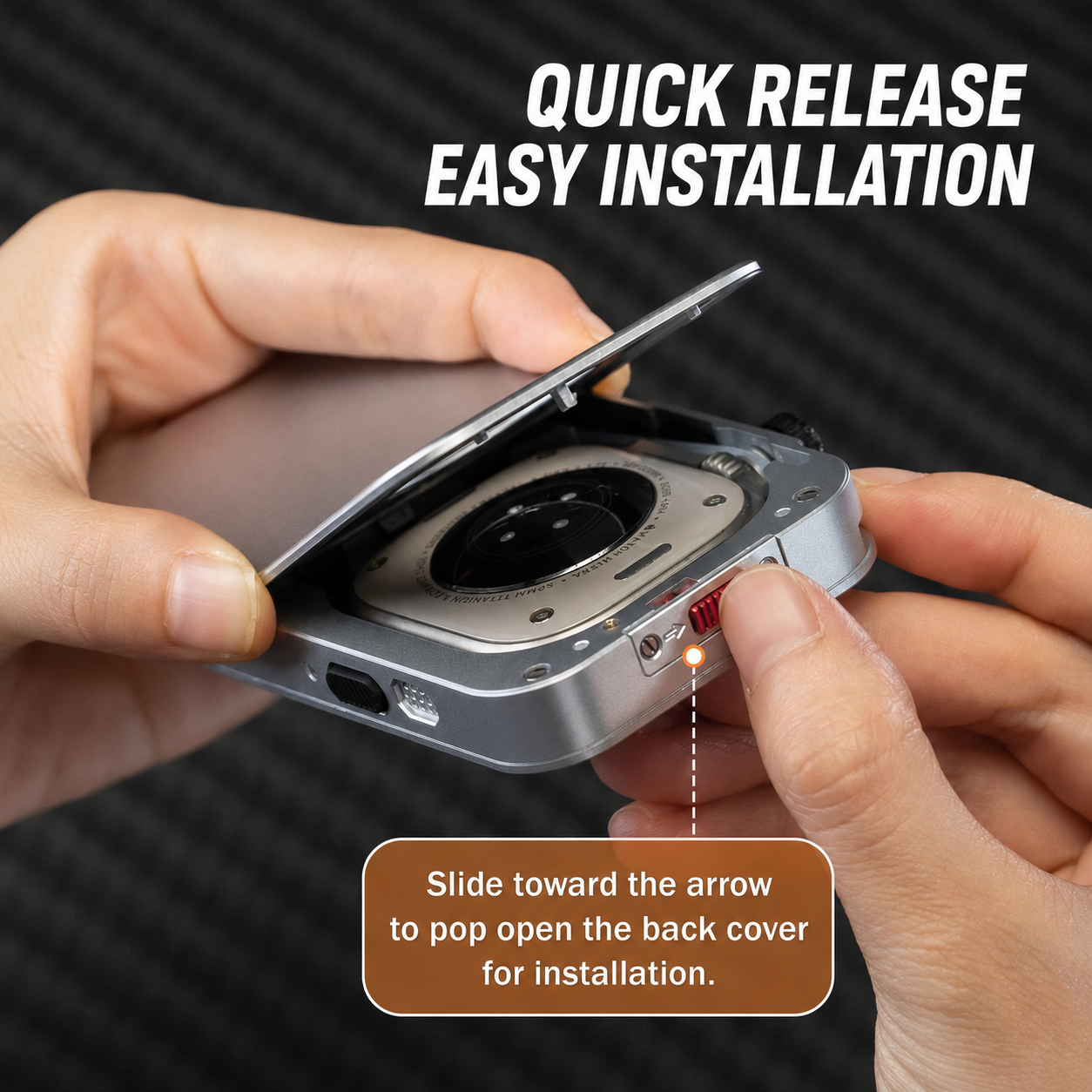 G-OUSSVE Retro Click-Wheel Metal Case for Apple Watch – iPod-Inspired Handheld Conversion