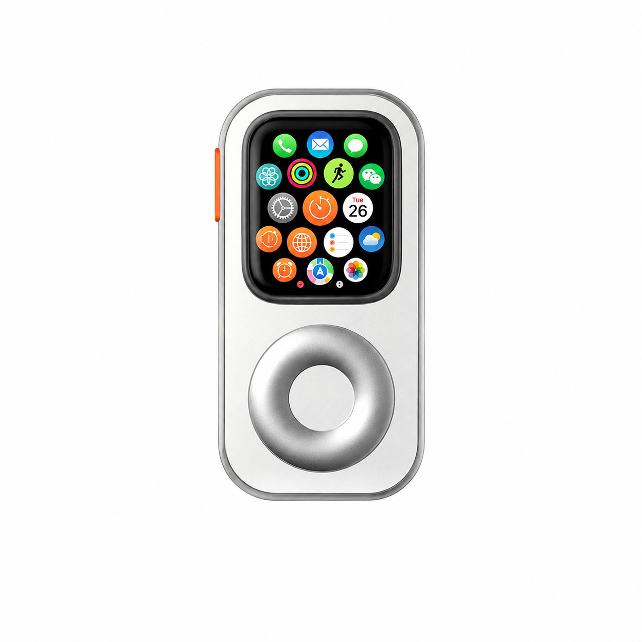 G-OUSSVE RePod Aluminum Alloy Protective Case for Watch Series The Classic iPod Reborn on Your Watch with Retro Scroll Wheel