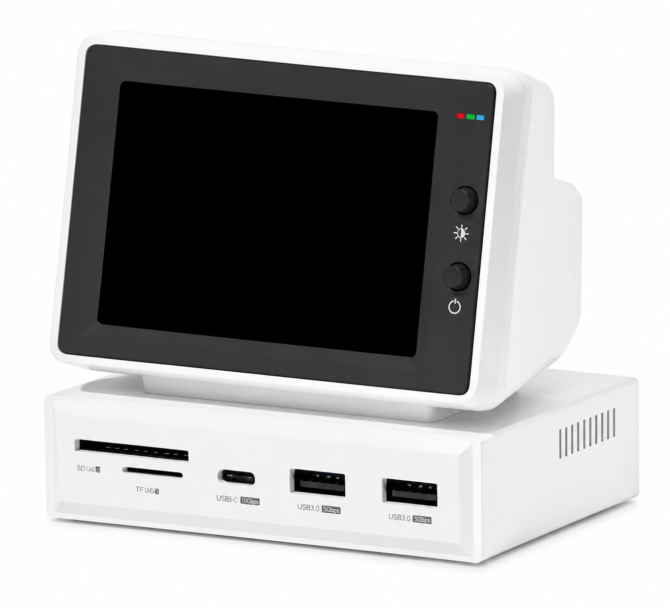 G-OUSSVE｜ Mini computer secondary screen desktop expansion dock chassis, AIDA64 monitoring small screen displaying the host temperature