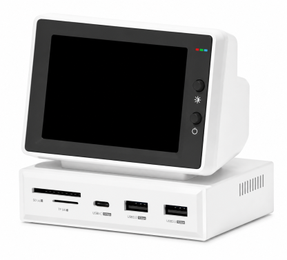 G-OUSSVE｜ Mini computer secondary screen desktop expansion dock chassis, AIDA64 monitoring small screen displaying the host temperature