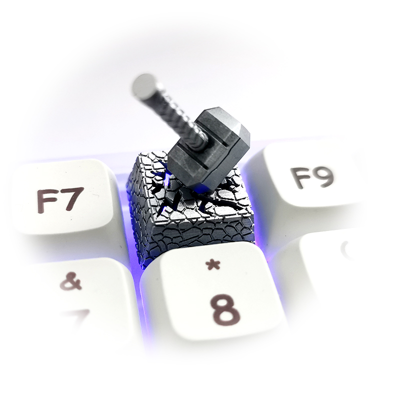 Hammer Keycap with Translucent Magnetic Design for Mechanical Keyboards with Cross-Axis 