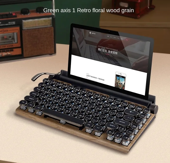 GOUSSVE｜Mechanical Keyboard Retro Typewriter Steampunk Wireless Bluet