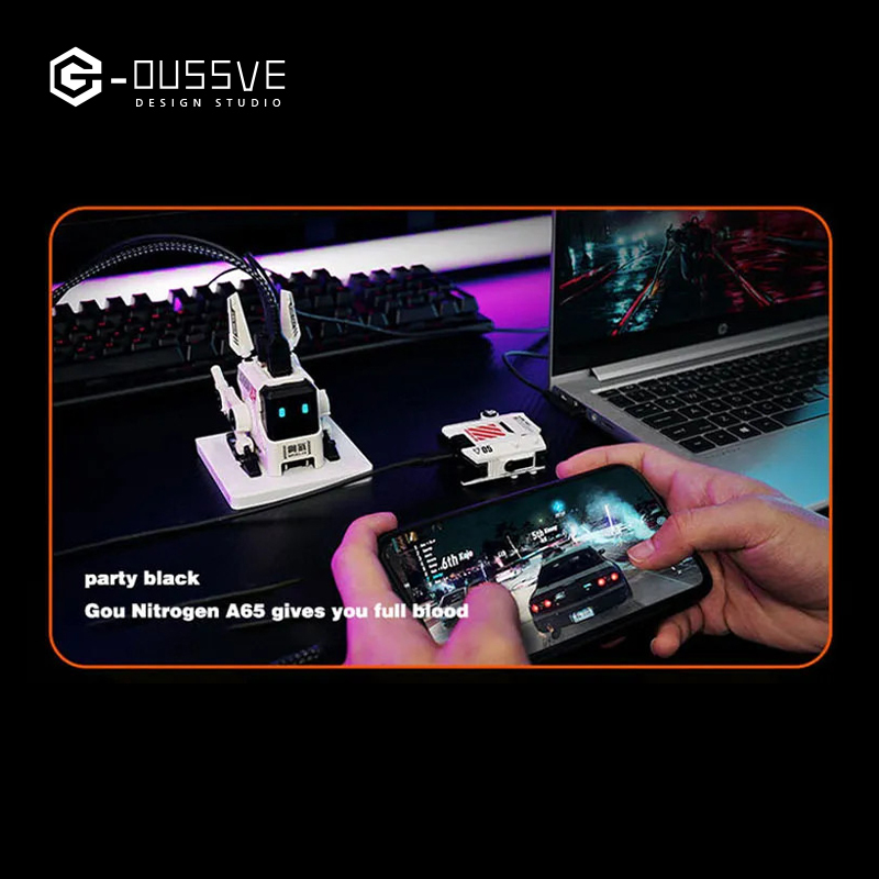 G-OUSSVE｜Gravity Planet Dog Nitrogen Mobile Phone GAN Charger Gallium Nitride Fast Charging Machine with 65W High Power Instant Charging Adapter