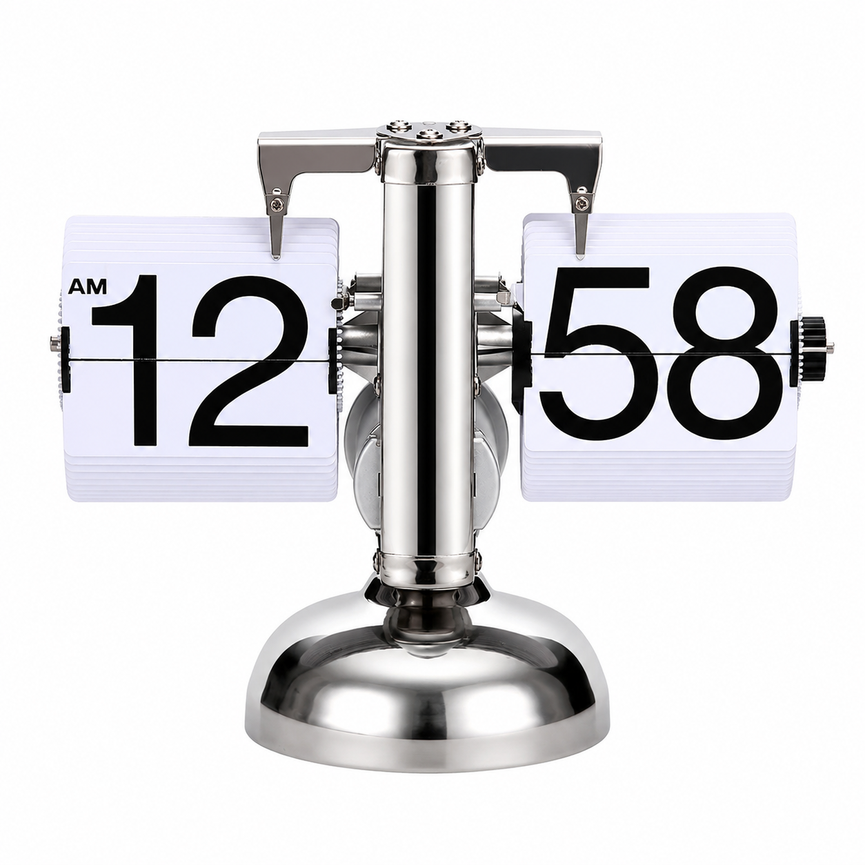 G-OUSSVE | Creative Mechanical Automatic Page Turning Clock Desktop Simple Retro Table Digital Pendulum Clock Minimalist Decorative Table Clock