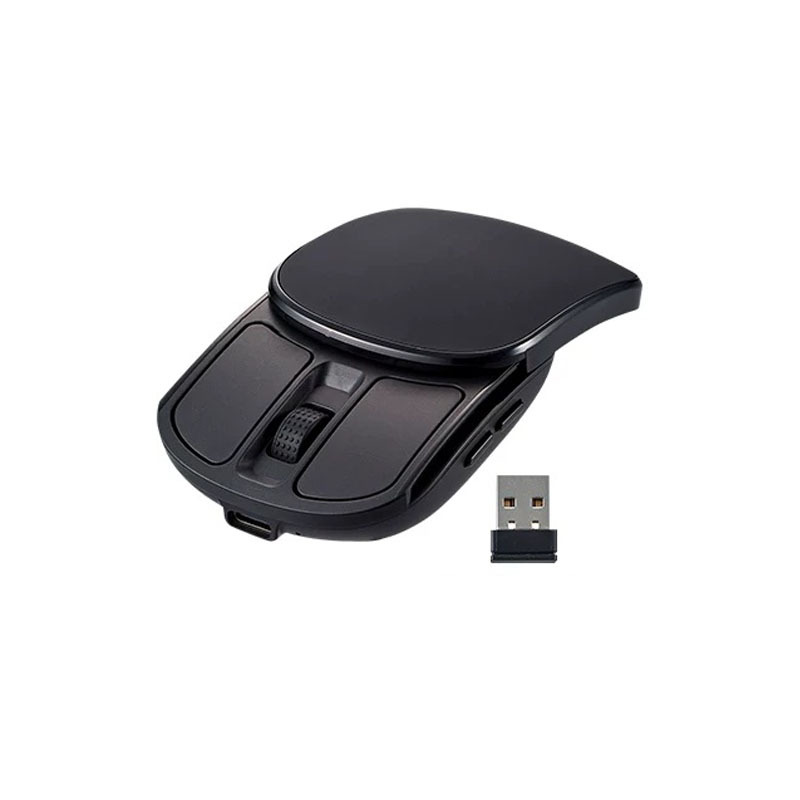 G-OUSSVE Rechargeable Sliding Wireless Mouse – Compact Portable Mouse with Silent Clicks, USB-C Charging & 2.4GHz Wireless