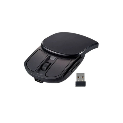 G-OUSSVE Rechargeable Sliding Wireless Mouse – Compact Portable Mouse with Silent Clicks, USB-C Charging & 2.4GHz Wireless