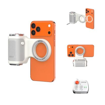 G-OUSSVE | Handheld Grip Phone Stand Camera Assistant with LED Fill Light 2-in-1, Compatible with iOS 26/iOS 18, Ergonomic Grip, One-Tap Camera, Rechargeable Remote, Ideal for Thanksgiving & Christmas Gift for Photography Enthusiasts