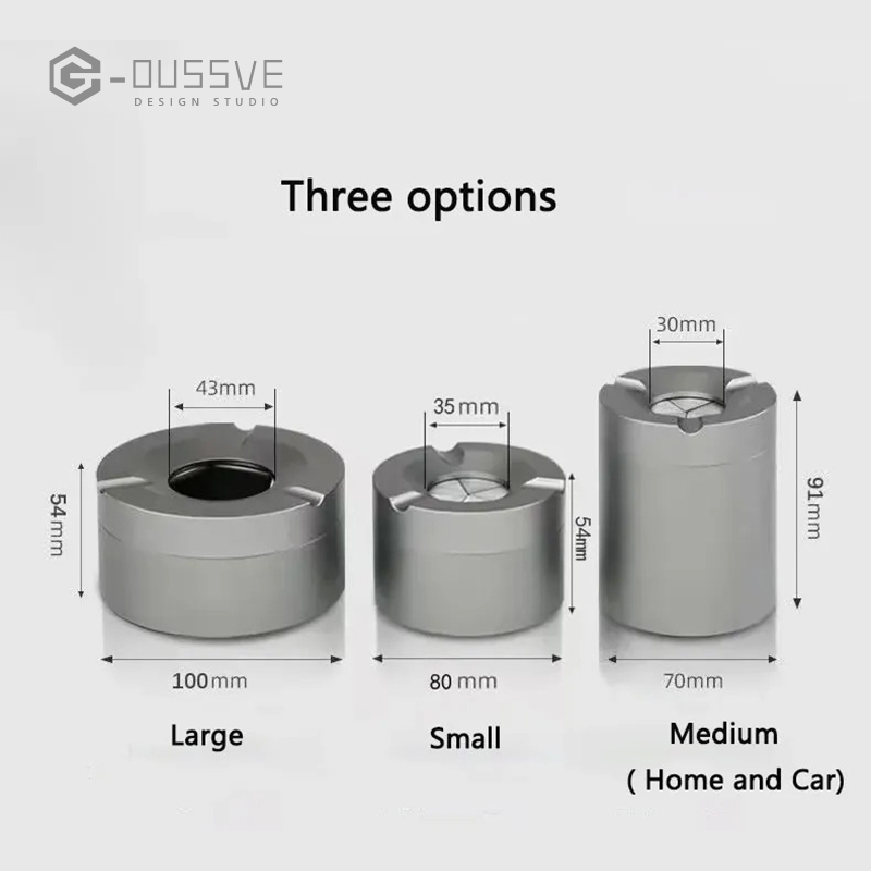 G-OUSSVE｜Anti Ash Ashtray Stainless Steel, Office and Home Stainless Steel Ashtray
