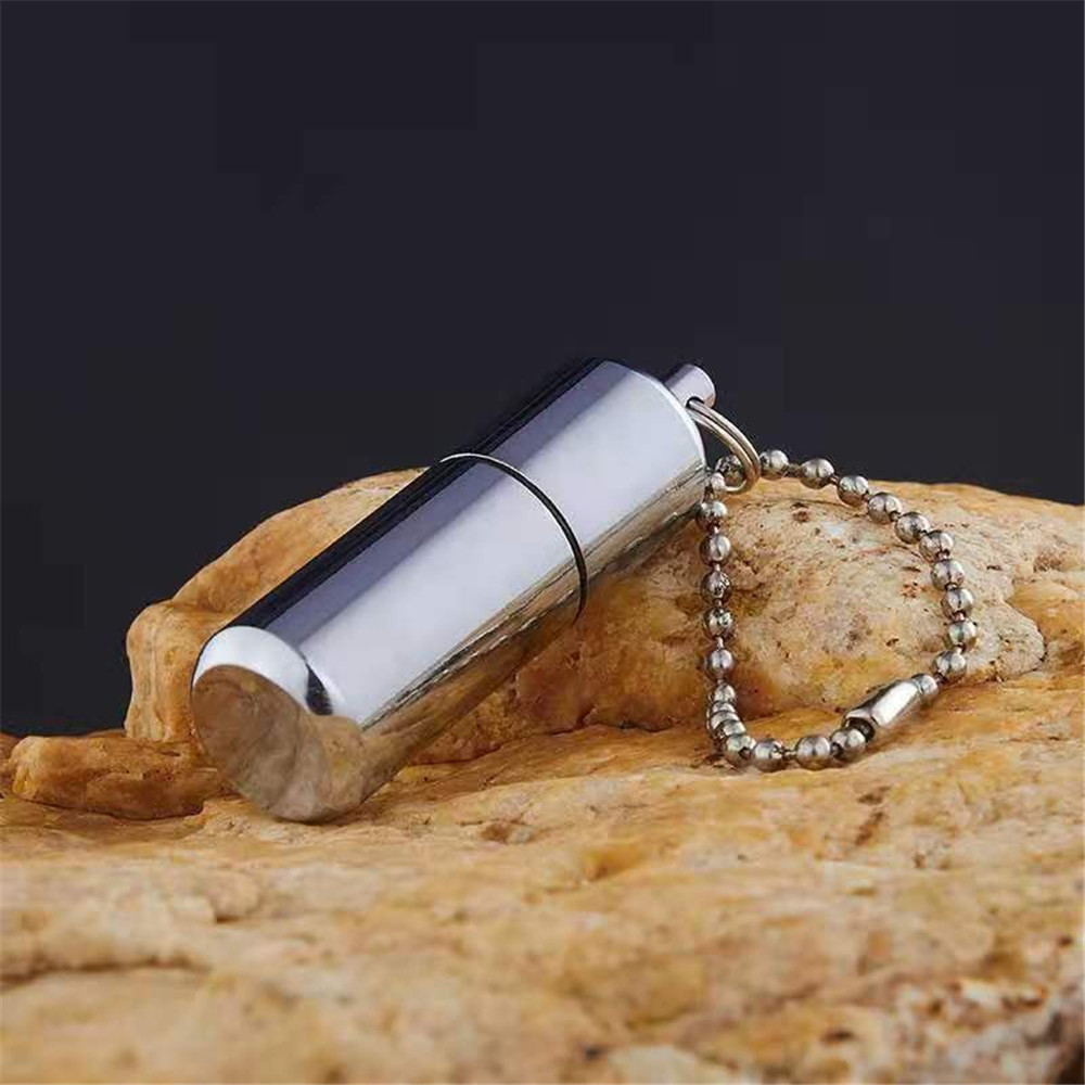 G-OUSSVE | Lighters Keychain Windproof  Fuel Canister for Emergency Survival Camping Hiking (Sold without Fluid)