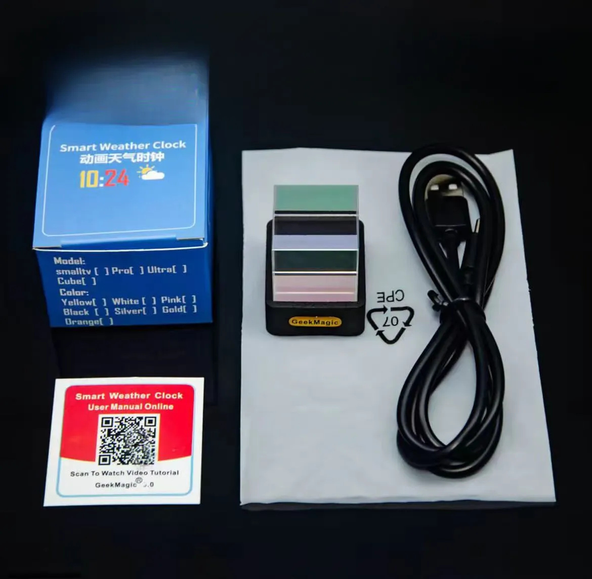 Mini transparente WiFi Wetteruhr kreative Geschenke Studenten Desktop Widget Display