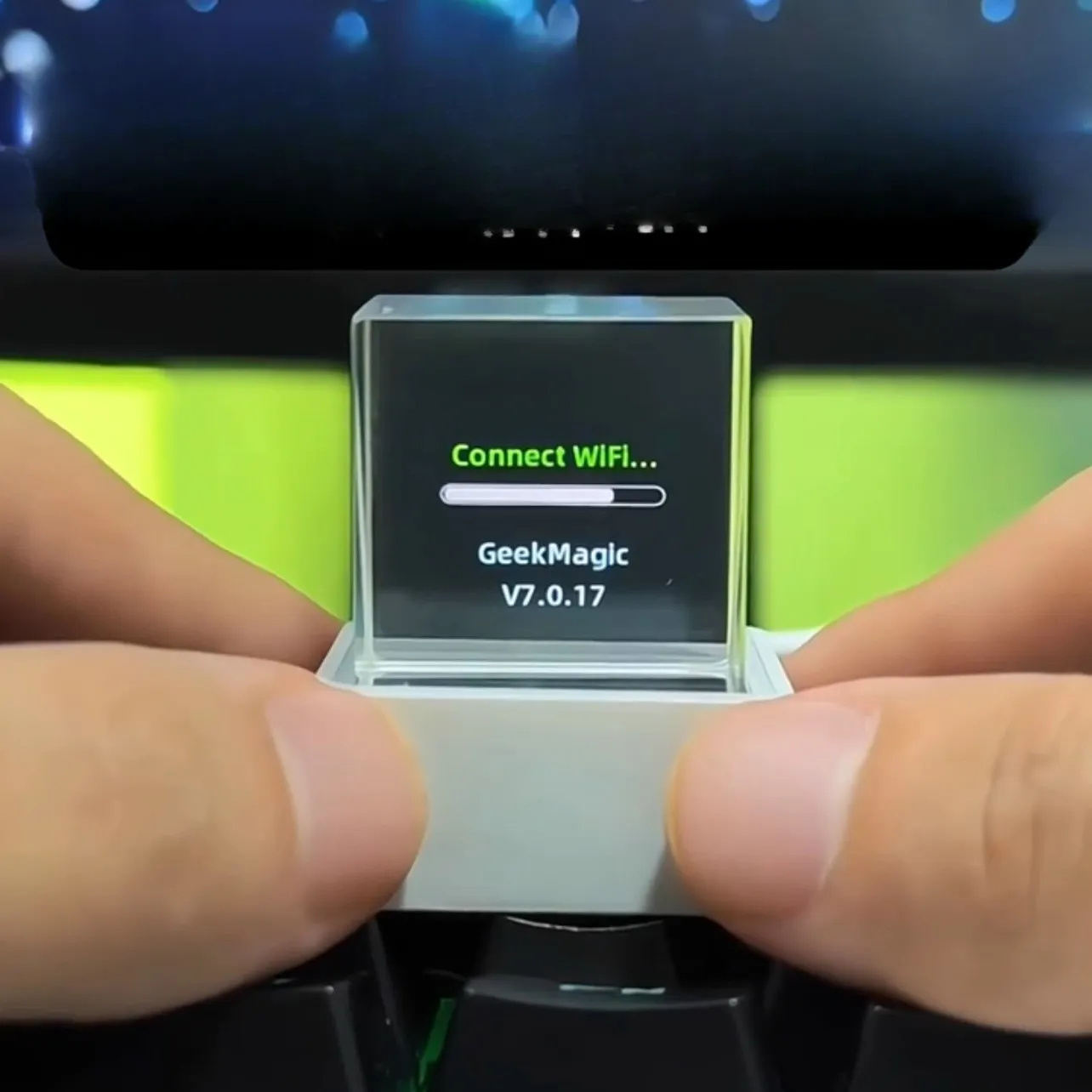 Mini transparente WiFi Wetteruhr kreative Geschenke Studenten Desktop Widget Display