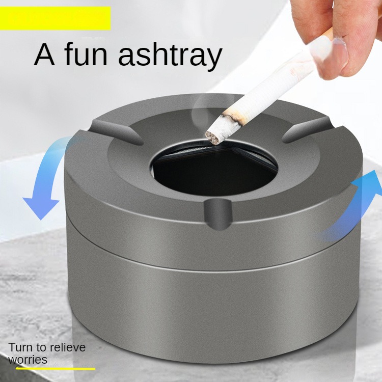 Anti Ash Ashtray, Stainless Steel, Simple and Fun, Office and Household Stainless Steel Ashtray