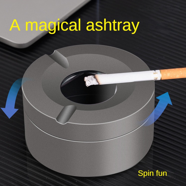 Anti Ash Ashtray, Stainless Steel, Simple and Fun, Office and Household Stainless Steel Ashtray