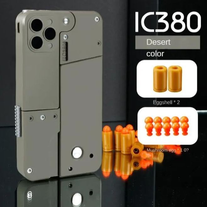 G-OUSSVE / Folding soft bullet gun for iPhone that can fire spray shells and simulate a pistol toy for children and boys