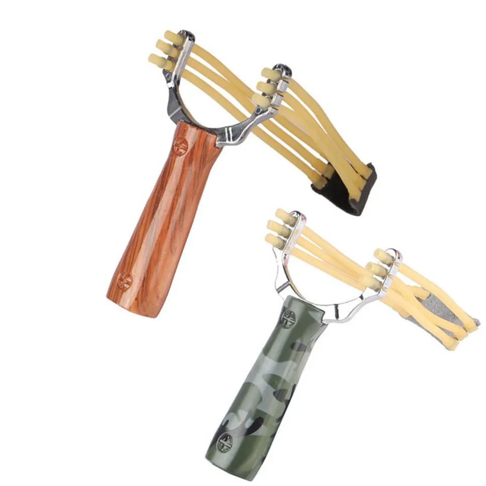 G-OUSSVE | Alloy Outdoor Hunting Slingshot Powerful Hunting Catapult with Rubber Band for Hunting Exercise