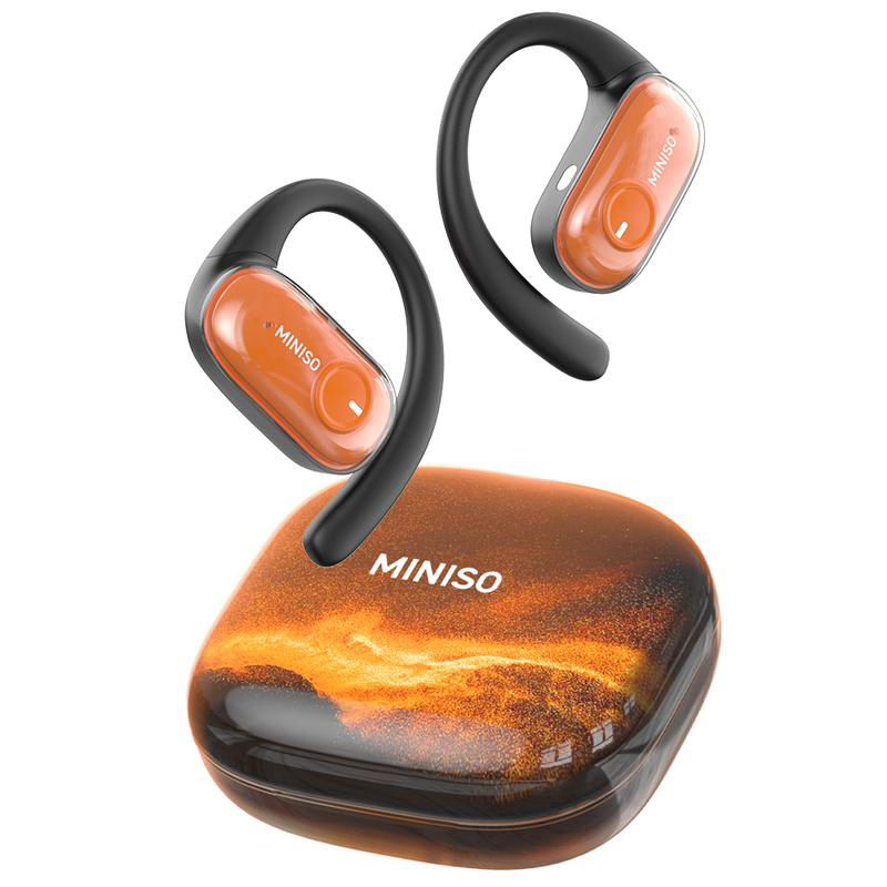 G-OUSSVE｜MINISO MS185 OWS Open Ear Wireless Bluetooth Earbuds Quicksand Luminous Headphones HIFI Sound Quality Sports Headphones IPX5 Waterproof With microphone