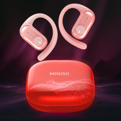 G-OUSSVE｜MINISO MS185 OWS Open Ear Wireless Bluetooth Earbuds Quicksand Luminous Headphones HIFI Sound Quality Sports Headphones IPX5 Waterproof With microphone