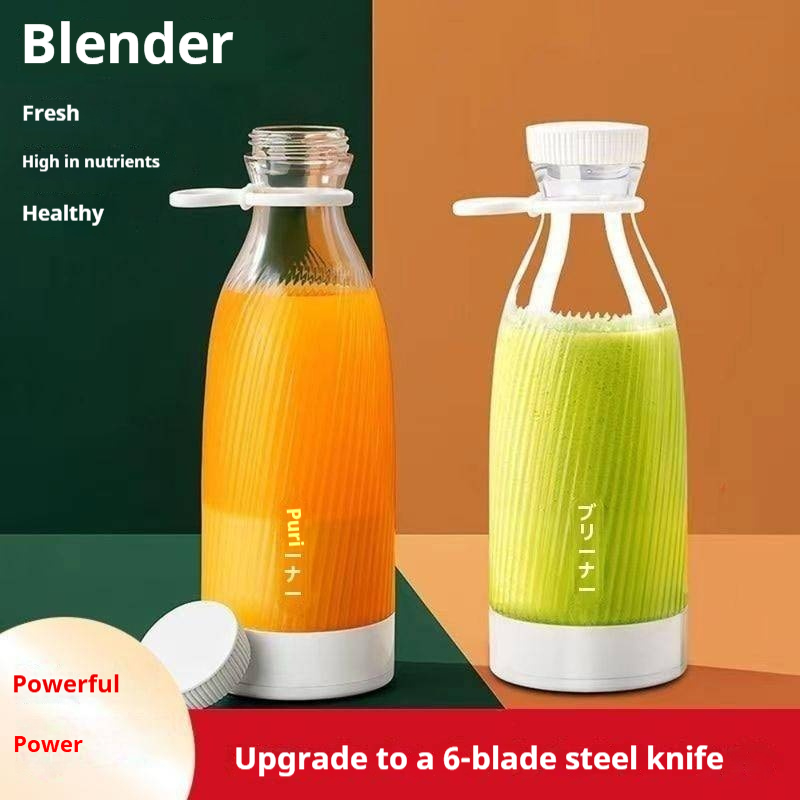 G-OUSSVE | 500ml Smoothie Blender, USB Rechargeable Juicer, Portable Mini Electric Mixer, Perfect for Office, Sports, Outdoor, Travel, Fruit Juicer with Bottle Design  ﻿