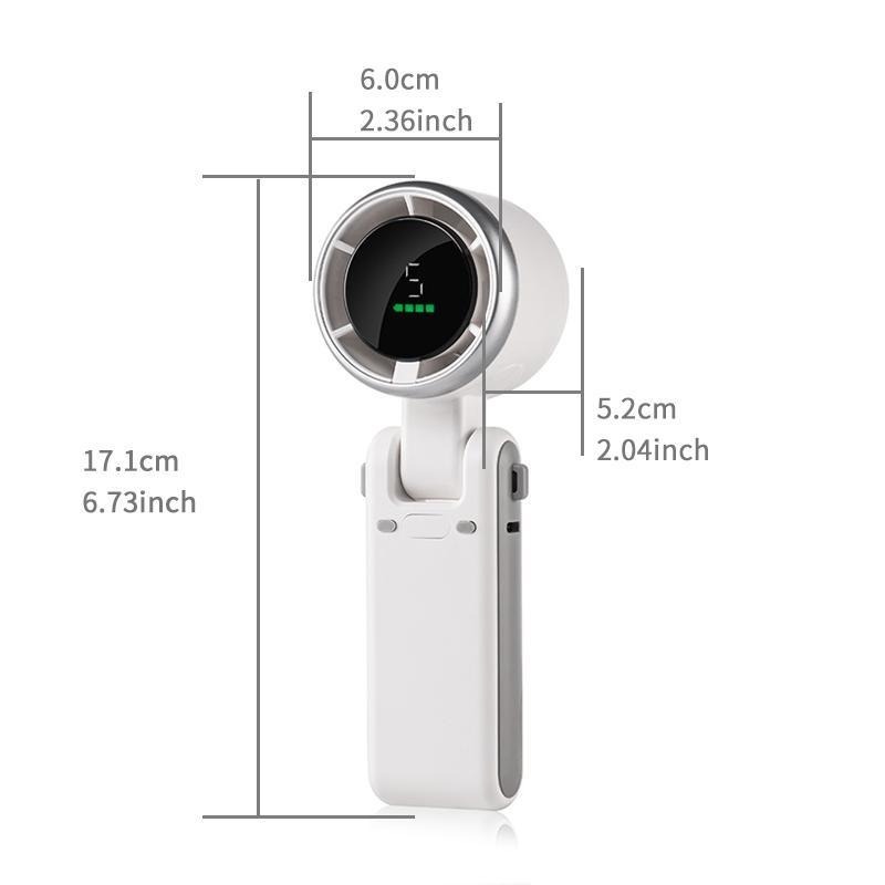 G-OUSSVE｜Global Pick USB-C Charging Portable Handheld High Speed Fan, Versatile 5-speed Airflow Wind Speed Fan, Foldable & Hanging Neck Fan Suitable for Family, Travel, and School, Boyfriend Gift, Best Friend Gifts, Camping Essentials