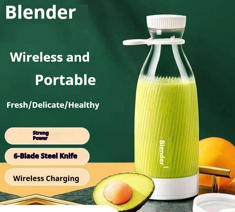 G-OUSSVE | 500ml Smoothie Blender, USB Rechargeable Juicer, Portable Mini Electric Mixer, Perfect for Office, Sports, Outdoor, Travel, Fruit Juicer with Bottle Design  ﻿
