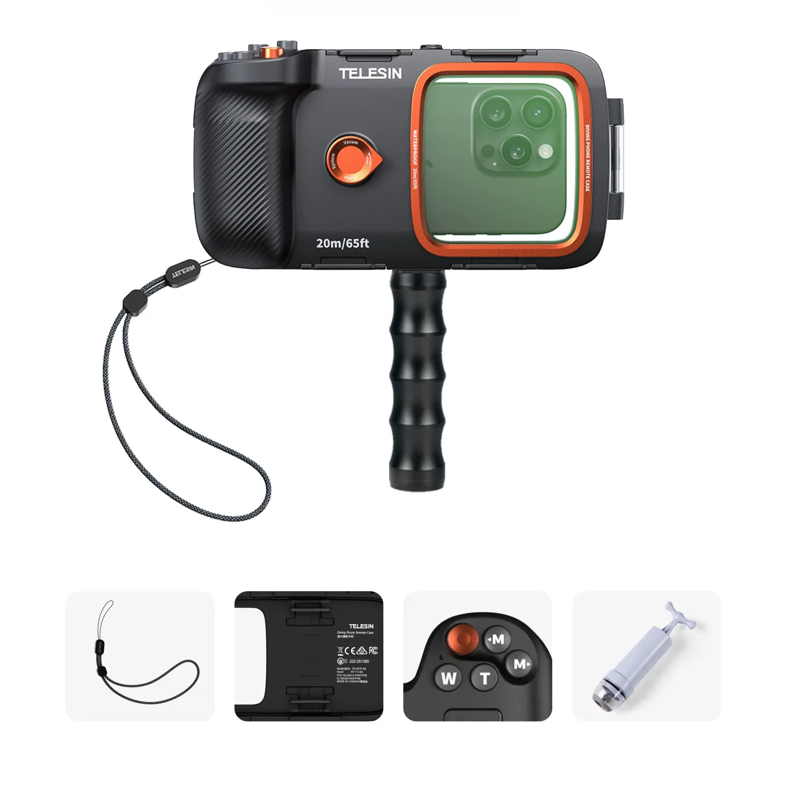 G-OUSSVE Waterproof Phone Case for Diving, Snorkeling, Swimming – Universal Underwater Housing for iPhone 17, Samsung and Most Phones, Bluetooth Remote & Zoom, Grip Handle, Photo Video Shooting for Vlog, Travel, Beach, Adventure