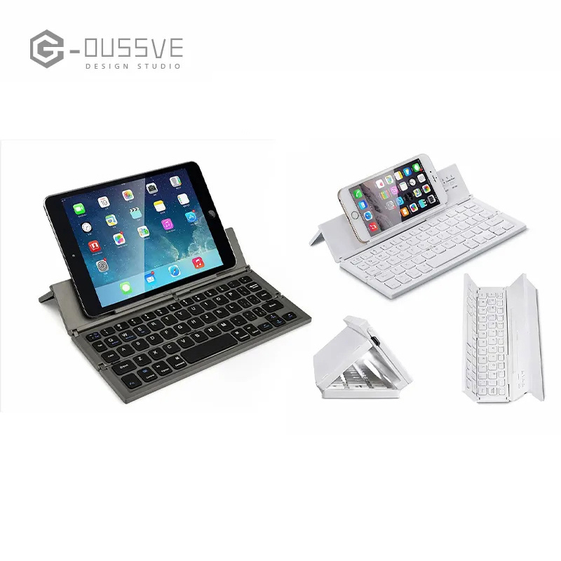 G-OUSSVE｜Wireless Tri-System Bluetooth Foldable Keyboard for Phones and Tablets, Mini Wireless Keyboard