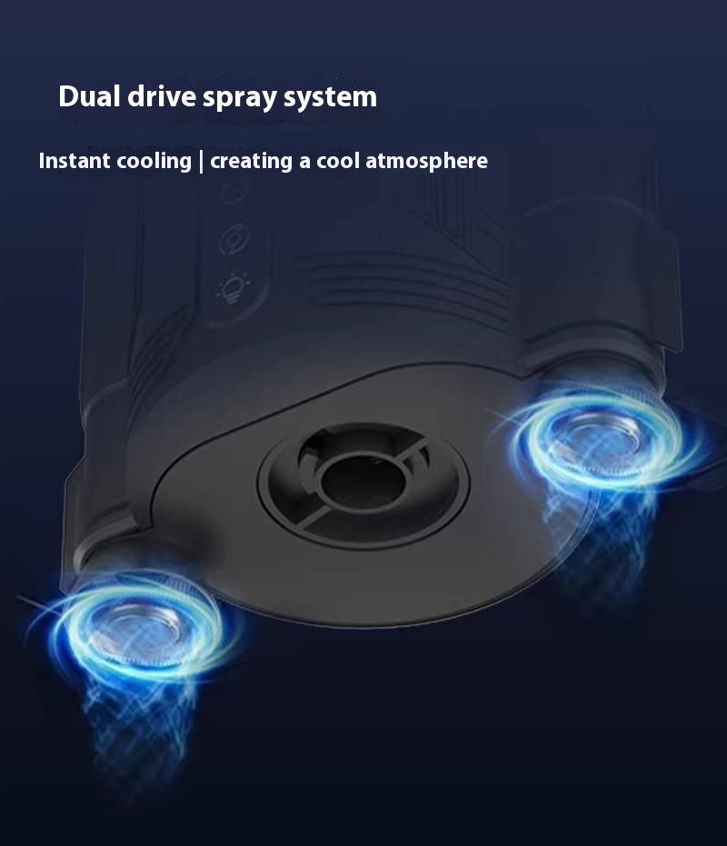 G-OUSSVE Rocket Desktop Fan Multifunctional Creative RGB Colorful Silent Fan Dual Drive Spray System Ornament Fan