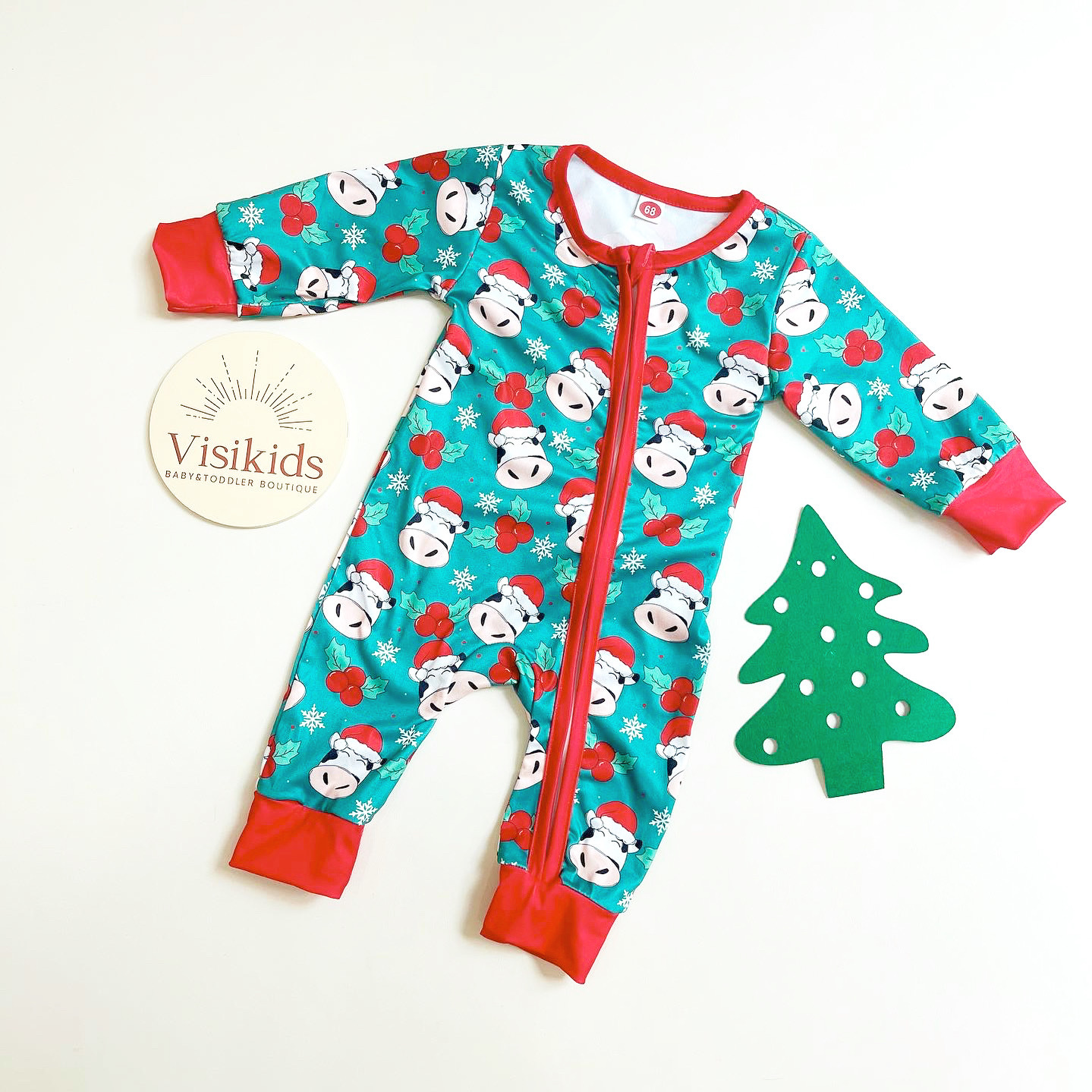 Newborn Cowboy Christmas Jumpsuit