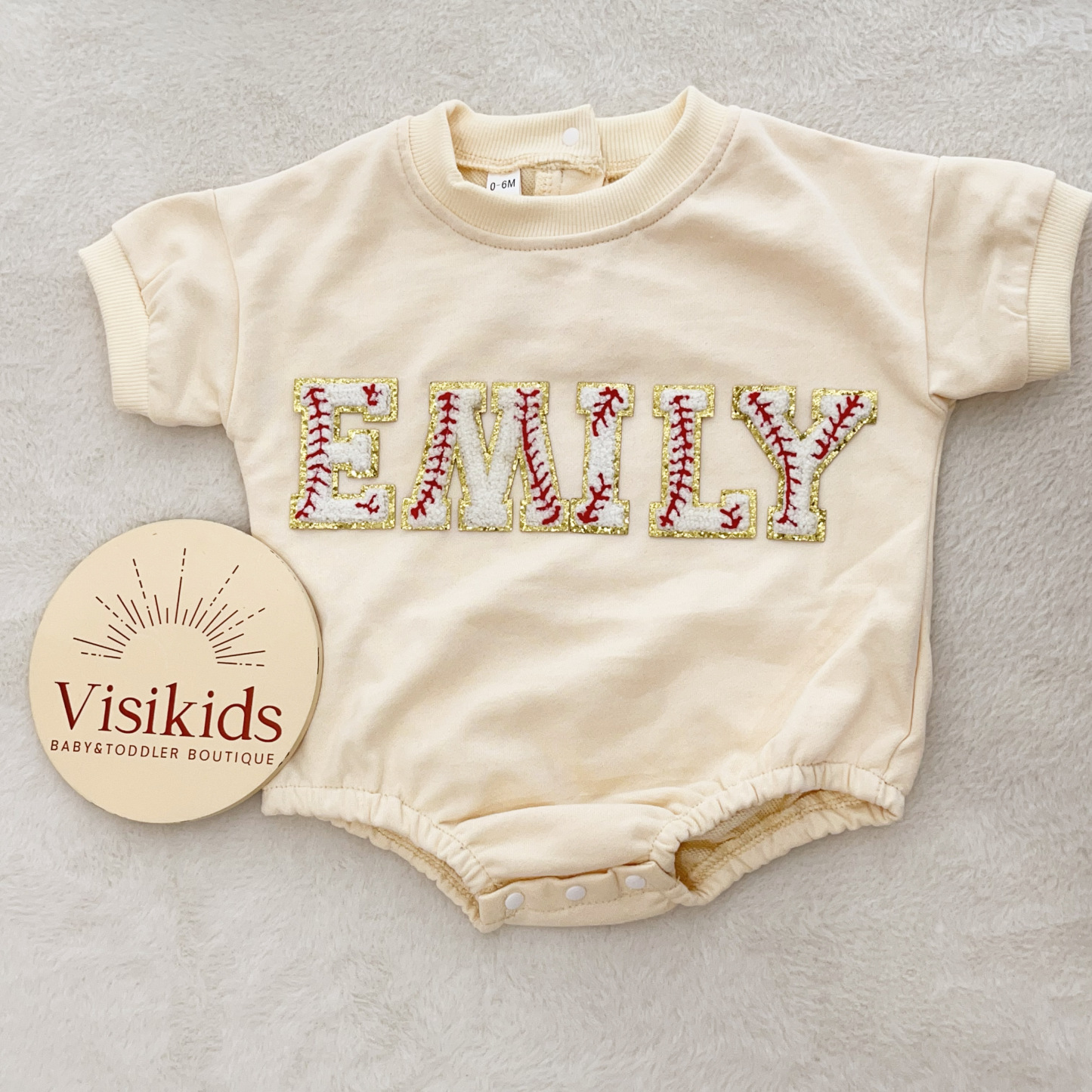 Baby Personalized Baseball Romper