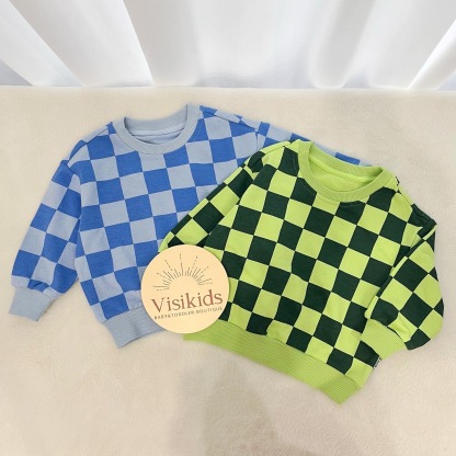 Toddler Boy Checkered Sweatshirt