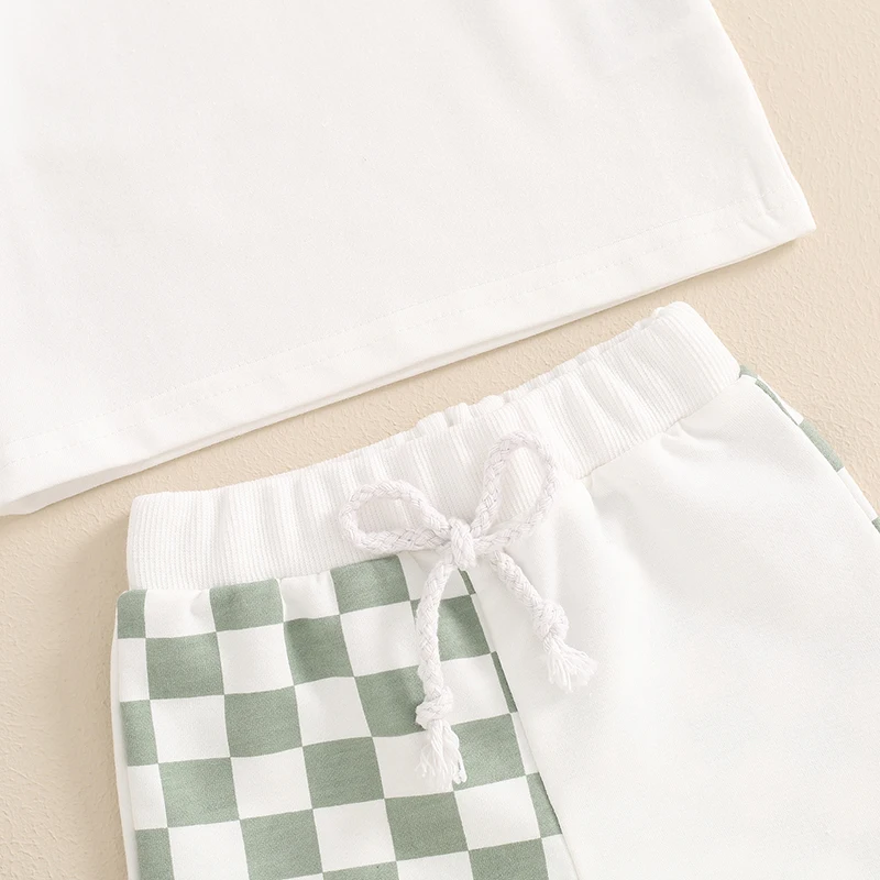 Baby Boy Checkered Set