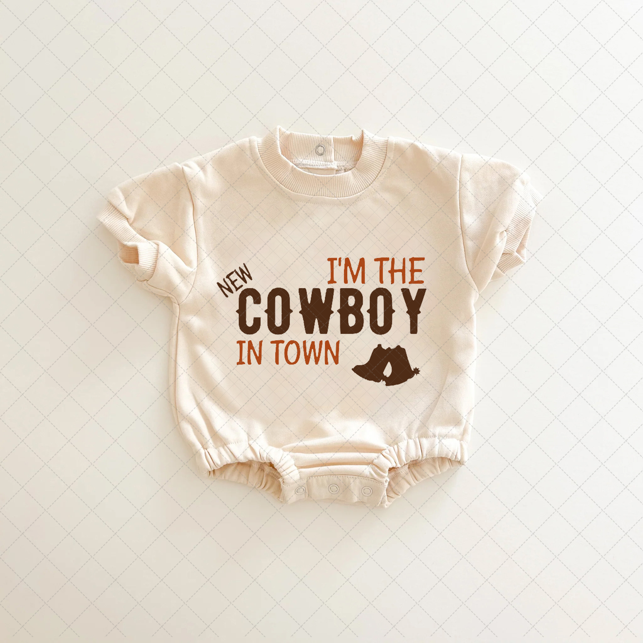Baby I'm The New Cowboy In Town Romper