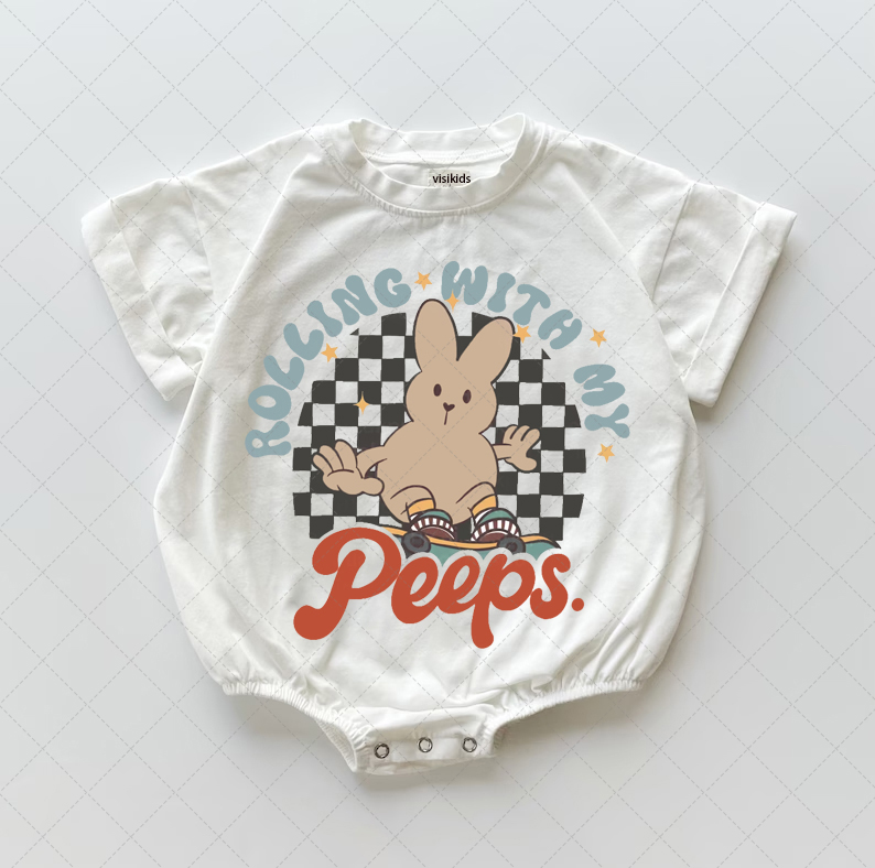 Baby Rolling With My Peeps Romper